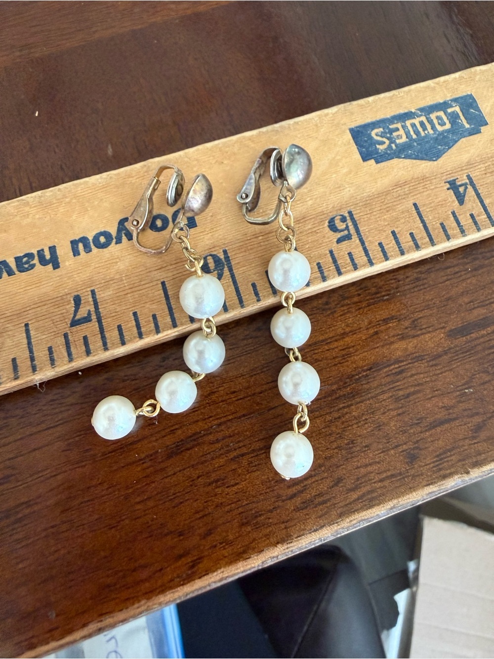 Vintage Faux Pearl Earrings
